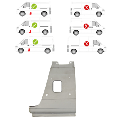 Středový sloupek levý CITROËN JUMPER (250), 09.06-08.14,JUMPER, 06.14-,FIAT DUCATO (250), 09.06-08.14,DUCATO, 06.14-,PEUGEOT BOXER (250), 09.06-08.14,PEUGEOT BOXER, 06.14-