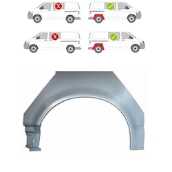 Lem zadního blatníku pravý VOLKSWAGEN TRANSPORTER/MULTIVAN (T5), 04.03-10.09, VOLKSWAGEN TRANSPORTER/MULTIVAN (T5), 10.09-.15